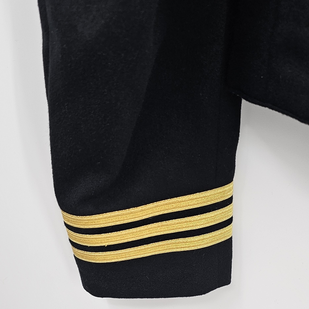 United States Coast Guard Academy Jacket Black Gold Size Large - Picture 14 of 16